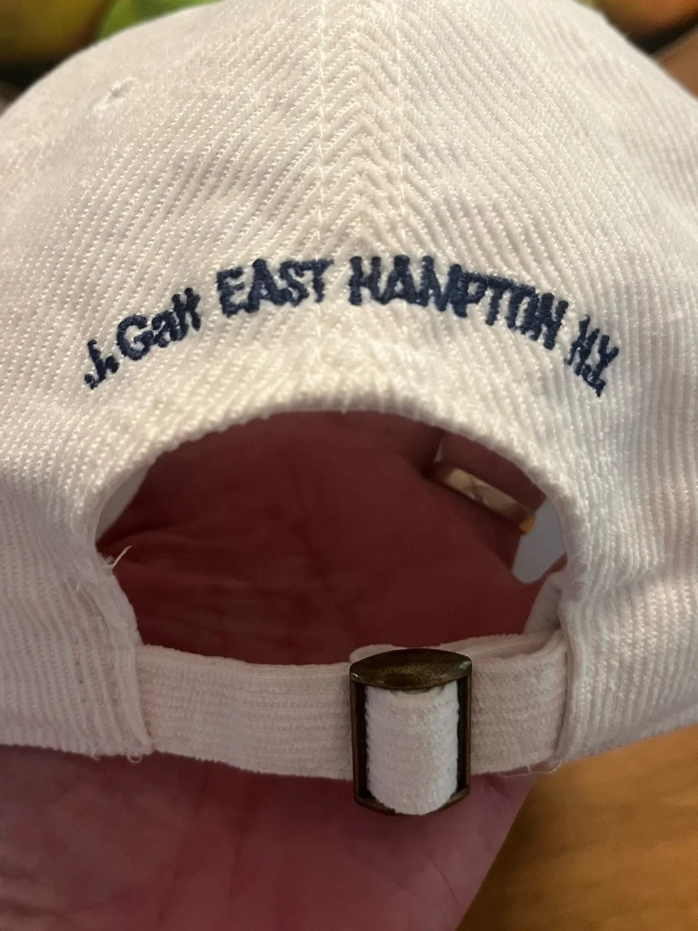 Brandy Melville East Hampton NY White Corduroy Baseball Hat
